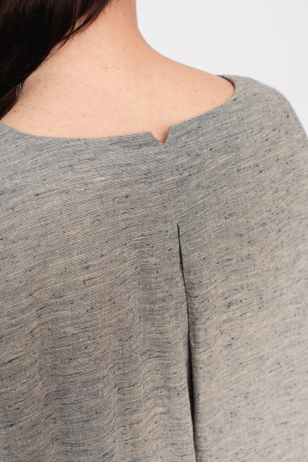 Cotton and Linen Nep Dress Natural