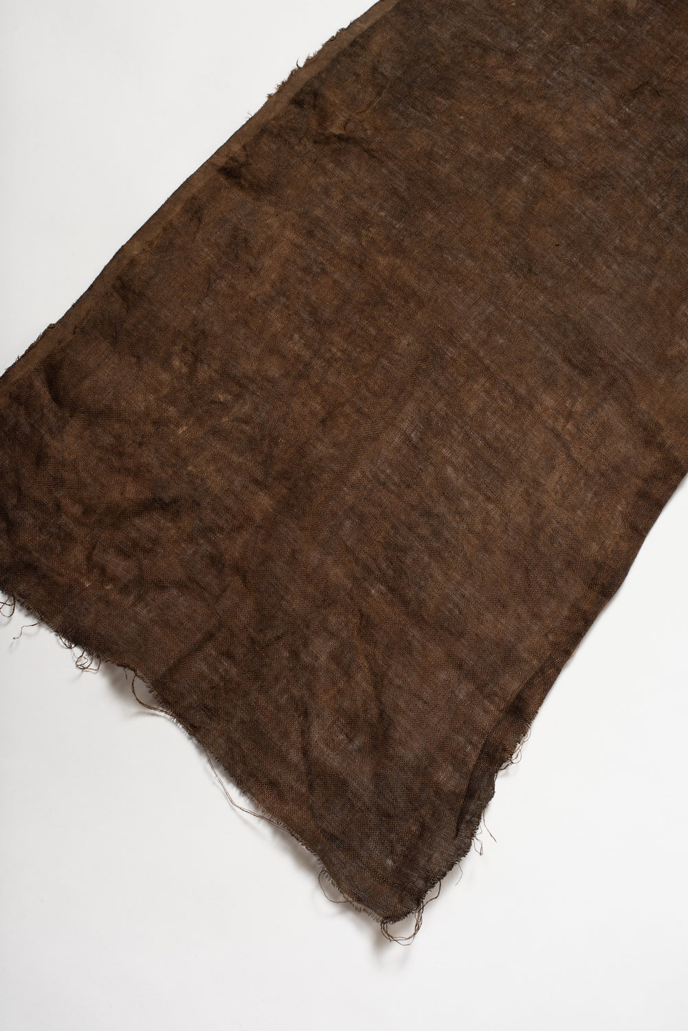 Naturally Dyed  Gauze Linen  Textile, Dark