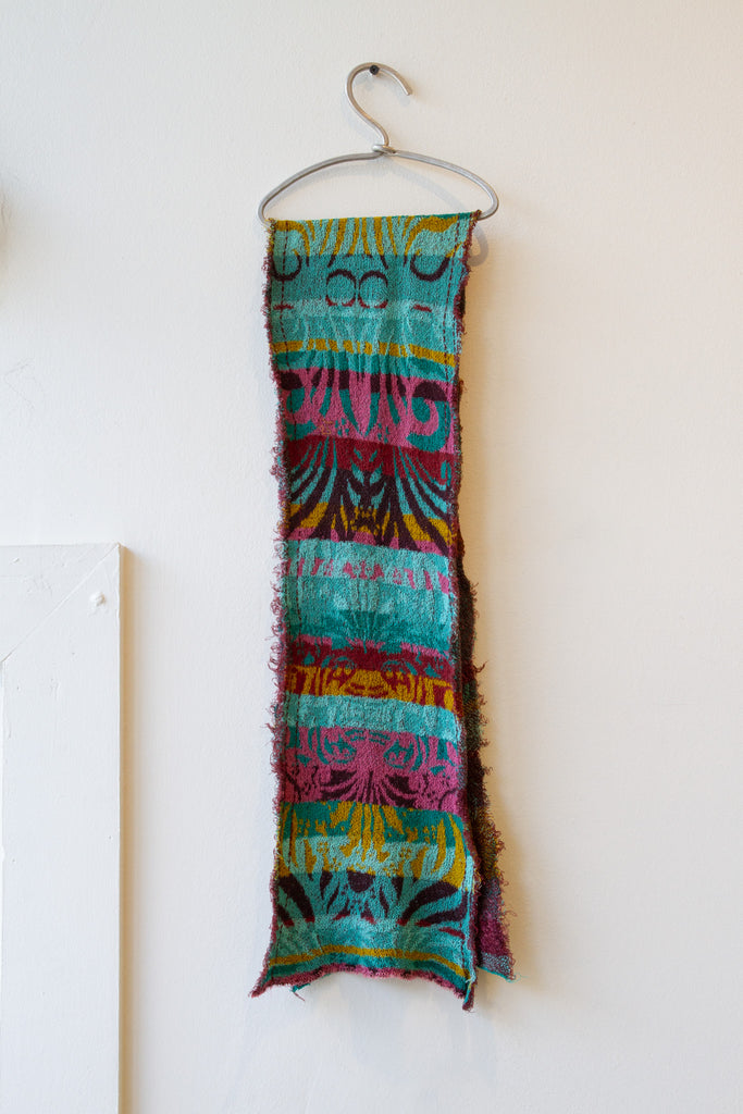 Cotton Knit Scarf Blue