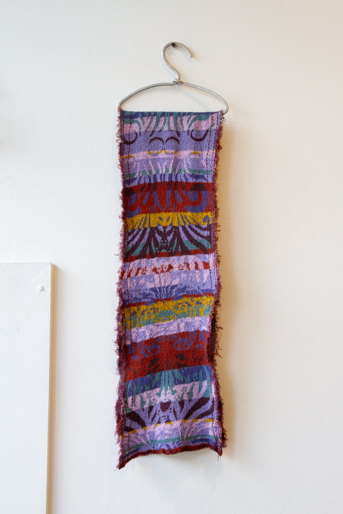 Cotton Knit Scarf Violet Blue