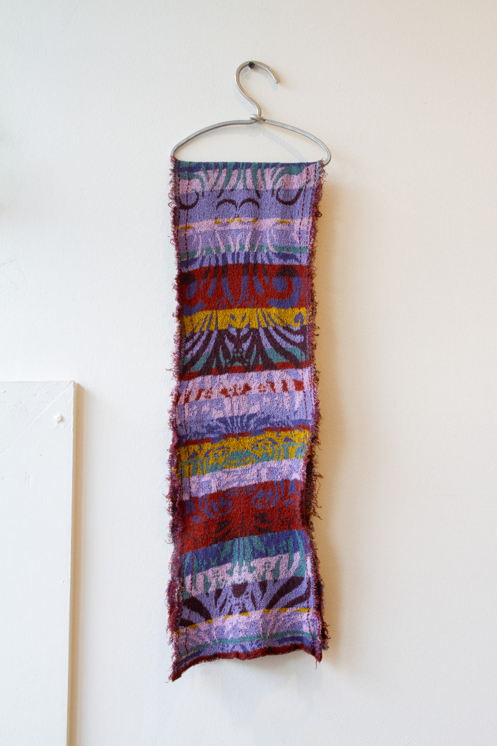 Cotton Knit Scarf Violet Blue