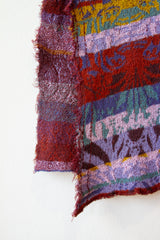 Cotton Knit Scarf Violet Blue