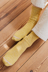 Silk Cotton Socks Colorful Flags (Yellow)