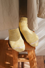 Silk Cotton Socks Colorful Flags (Yellow)