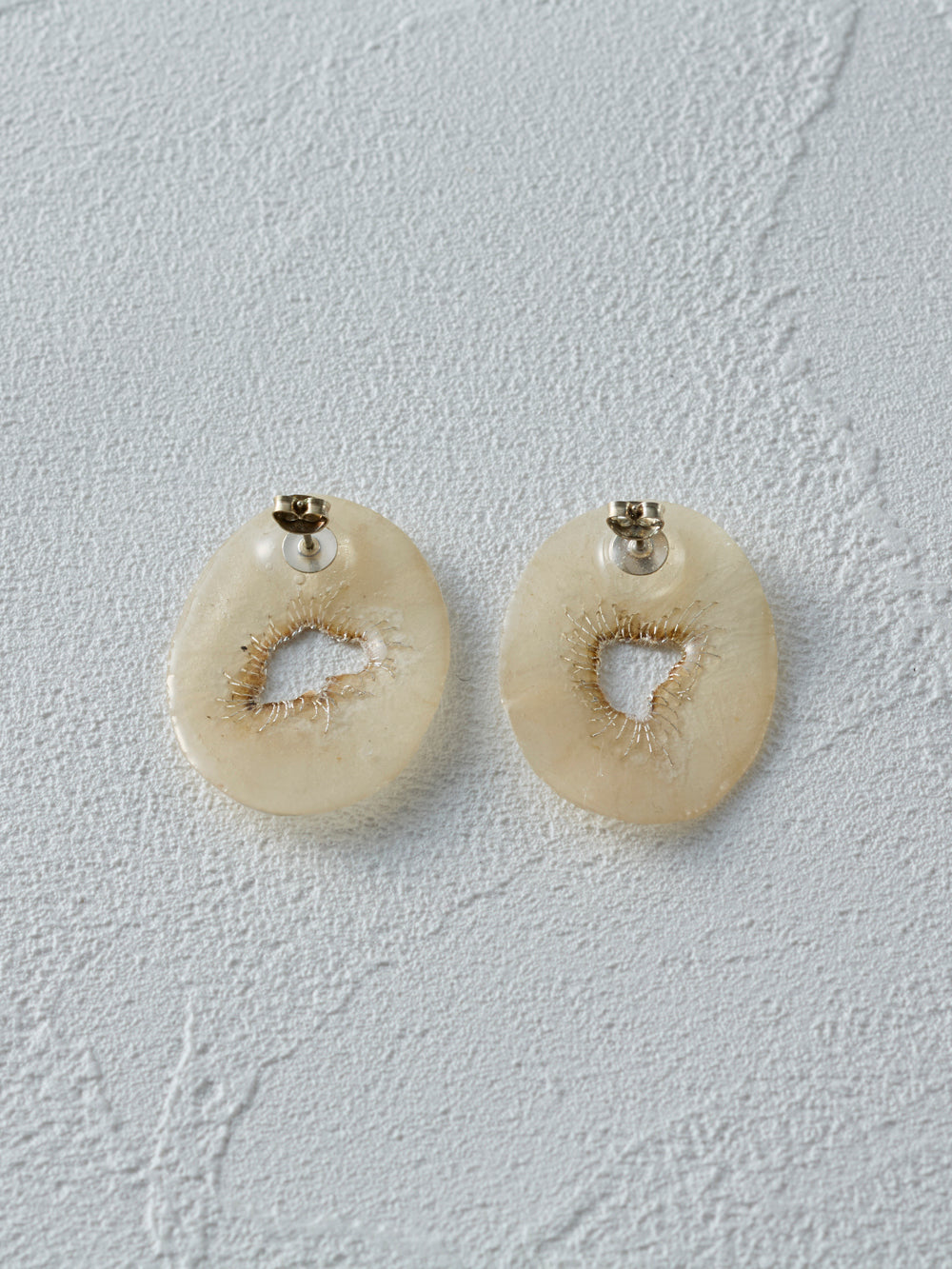 Washi and Silver Thread Earrings 010
