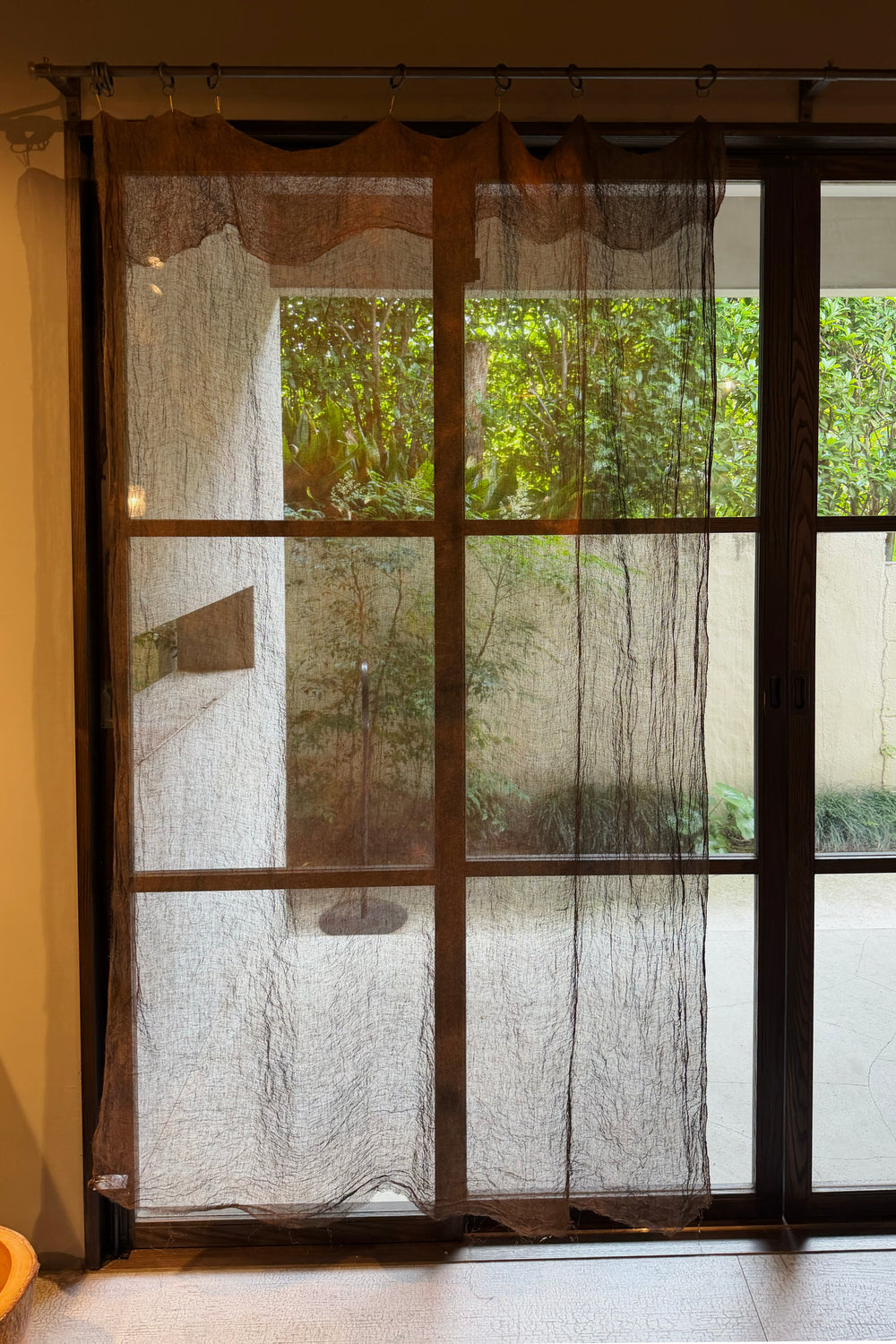 Naturally Dyed Linen Gauze Hanging 01