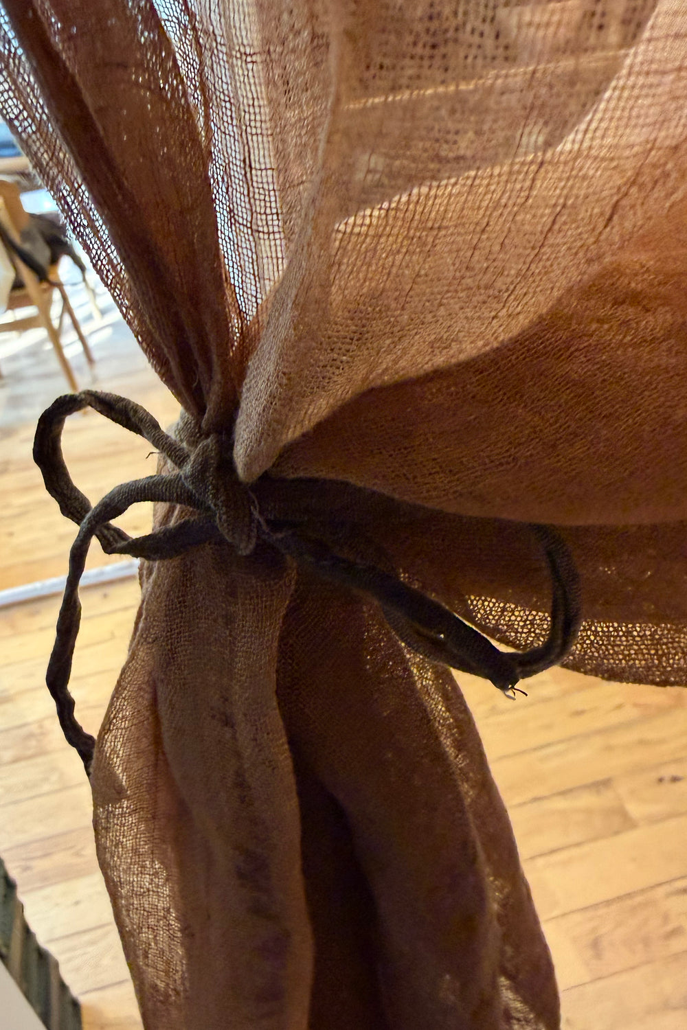 Naturally Dyed Linen Gauze Hanging 02