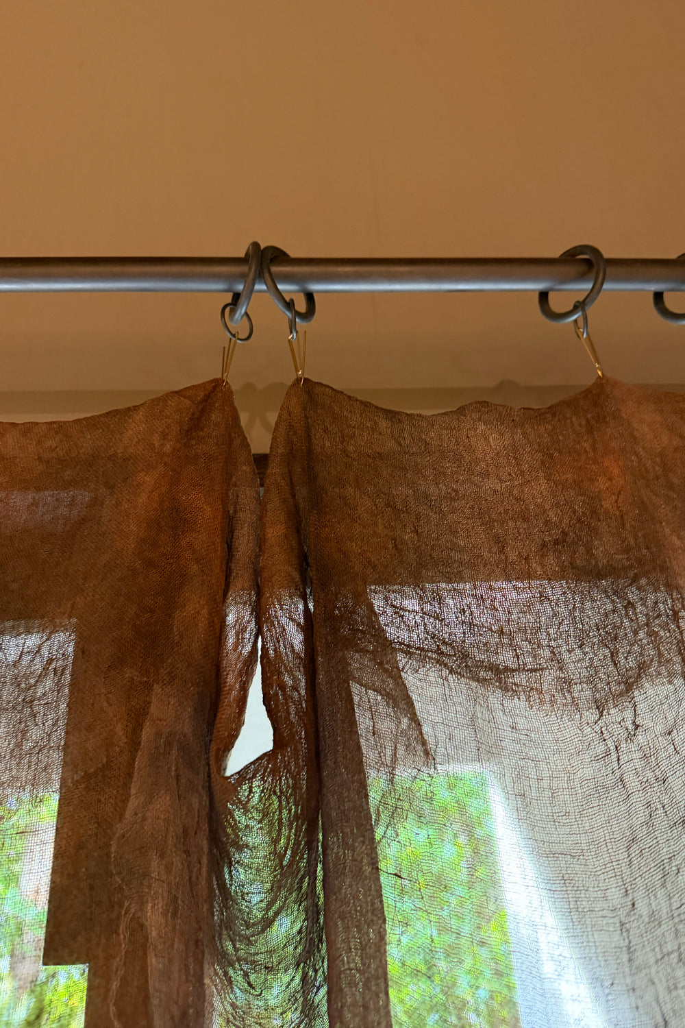 Naturally Dyed Linen Gauze Hanging 02