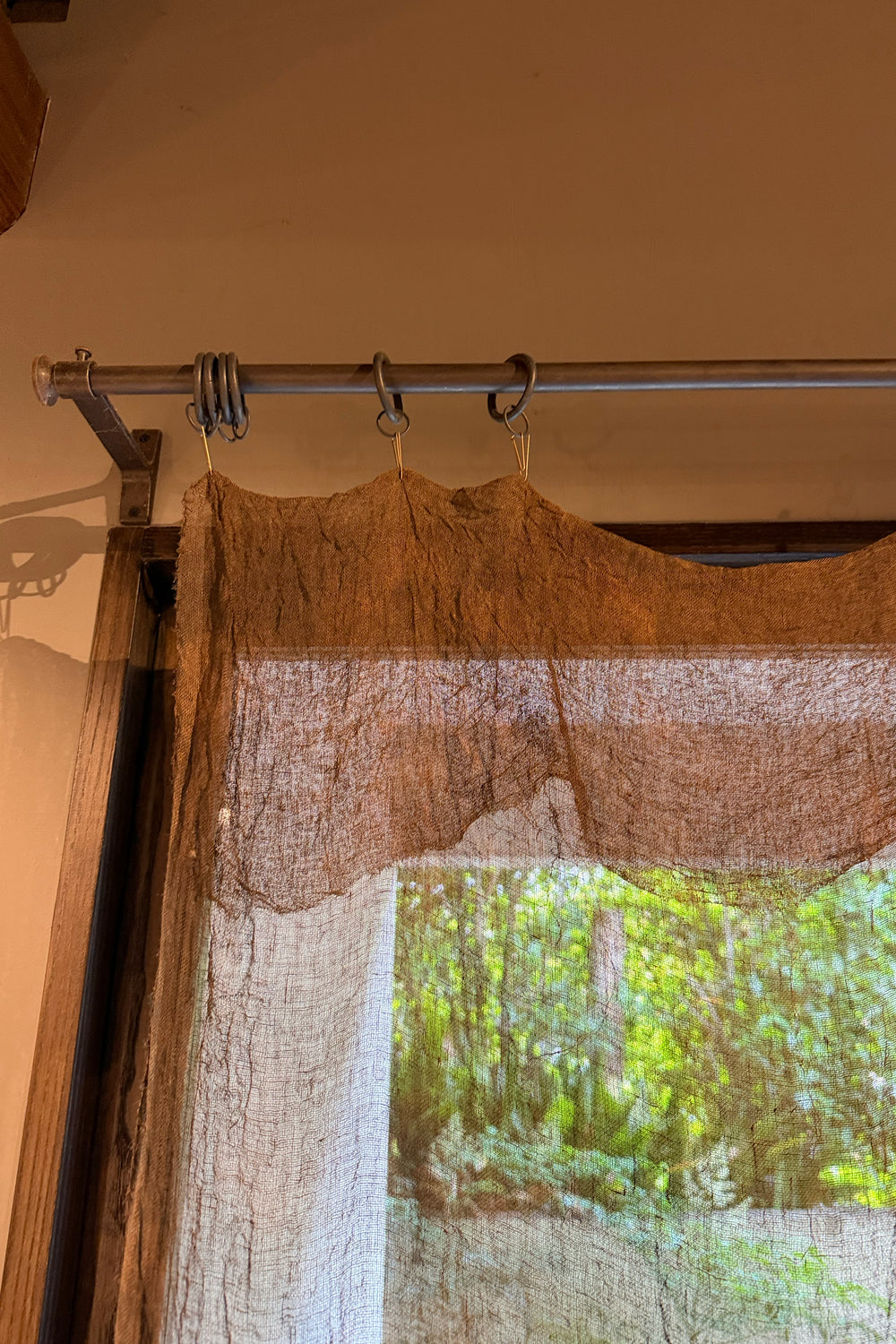 Naturally Dyed Linen Gauze Hanging 02