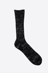 Hemp Cotton Ribbed Socks Black