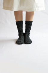 Hemp Cotton Ribbed Socks Black