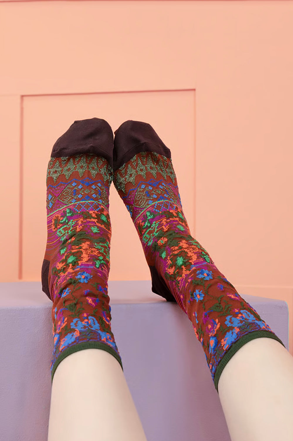 Antique Flower Socks