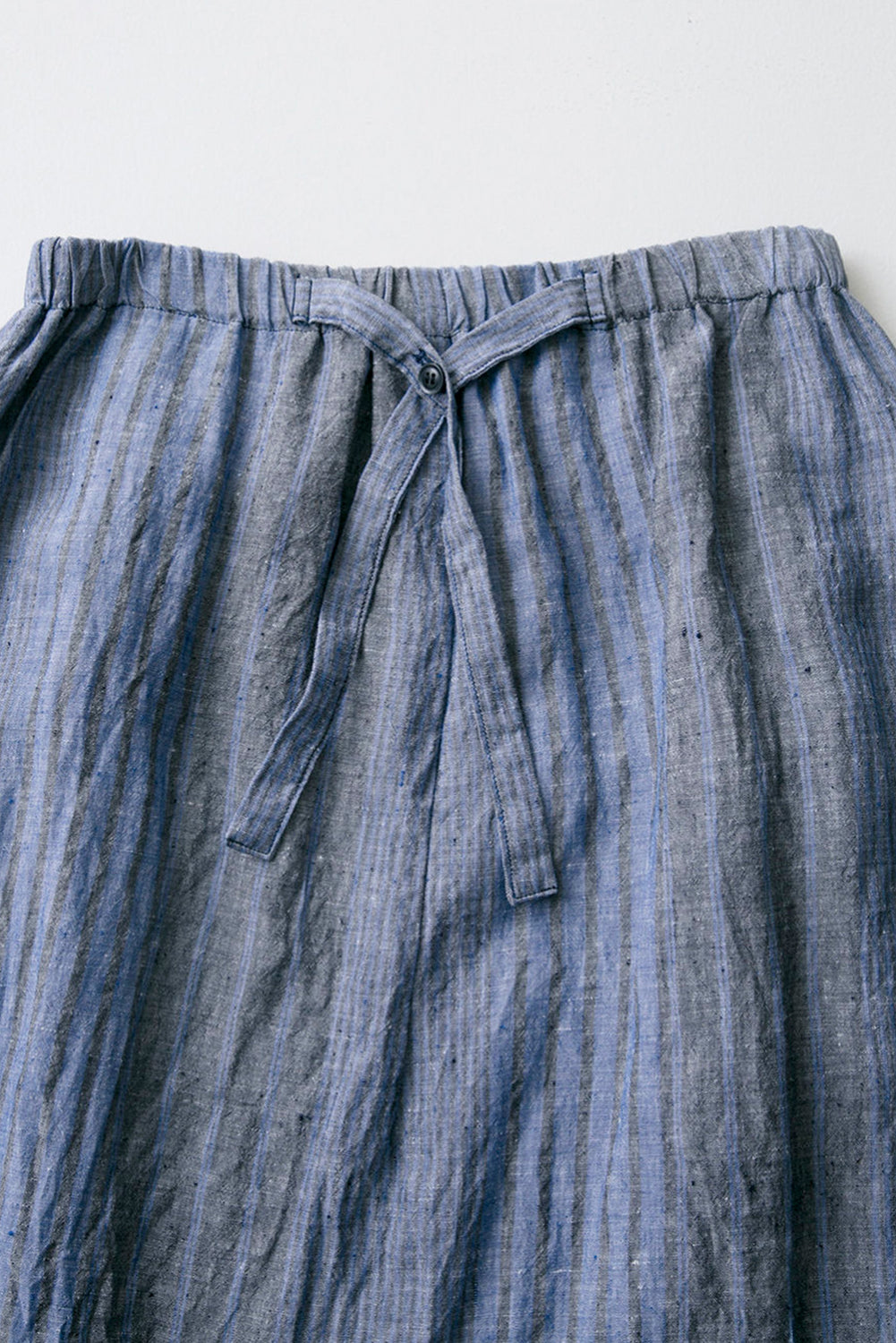 Blue Stripe Linen Skirt