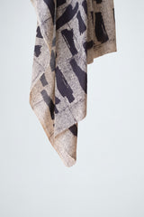 Branch Stripe Shawl Black