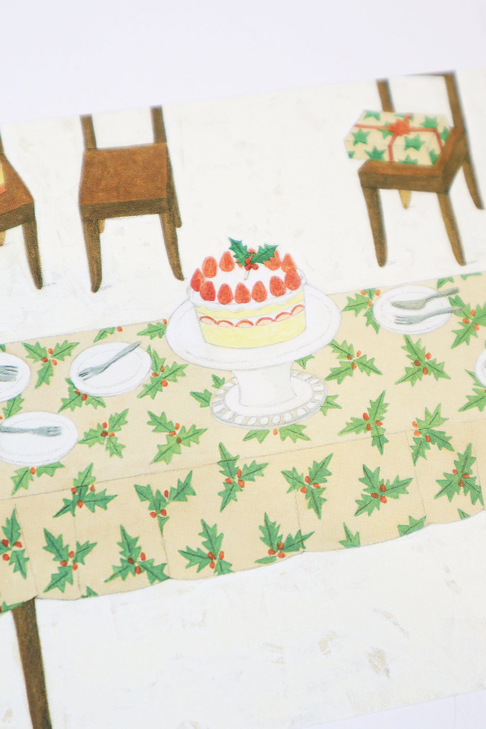 Christmas Table with Cake Card