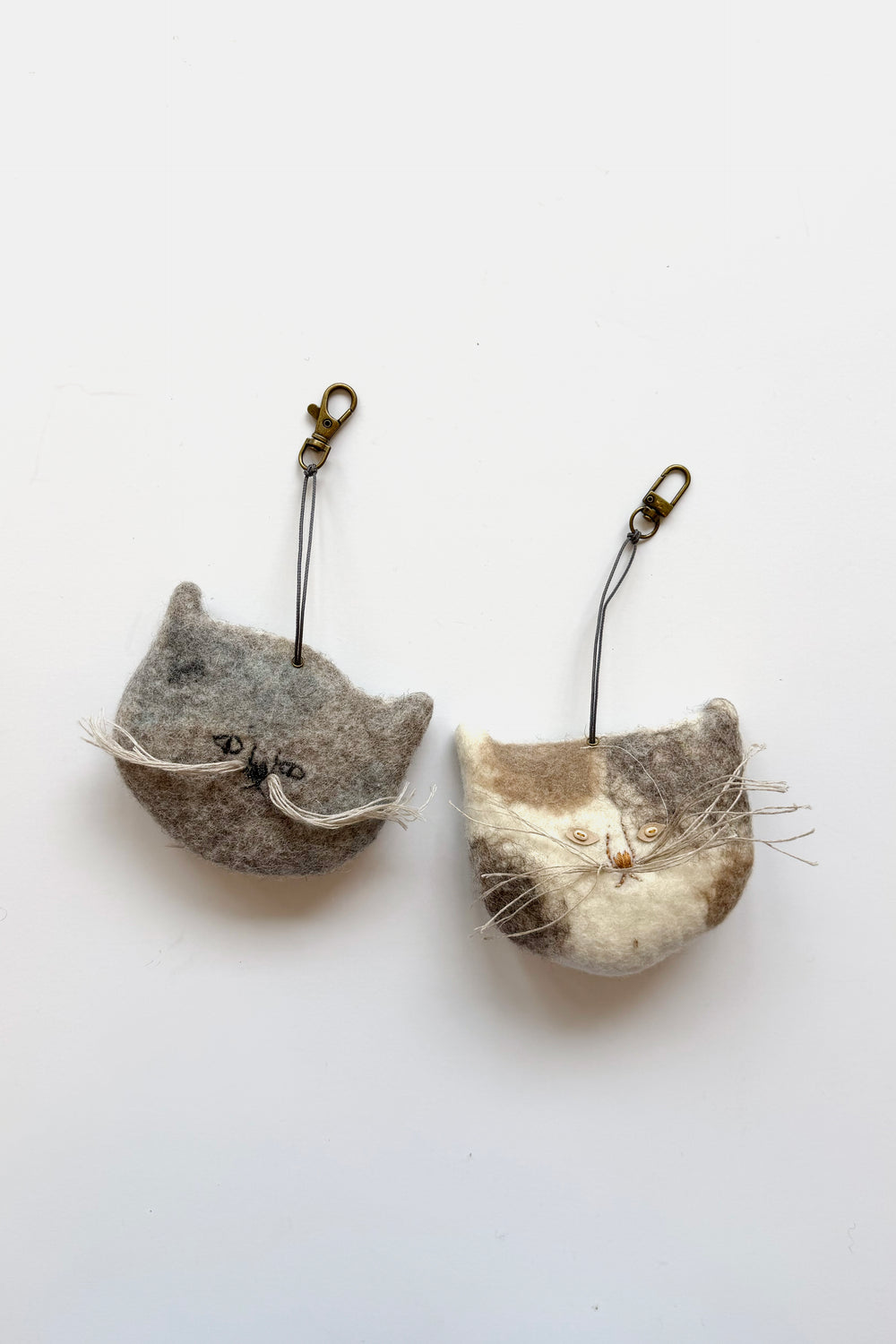 Felt Cat Face Pouch with Chain