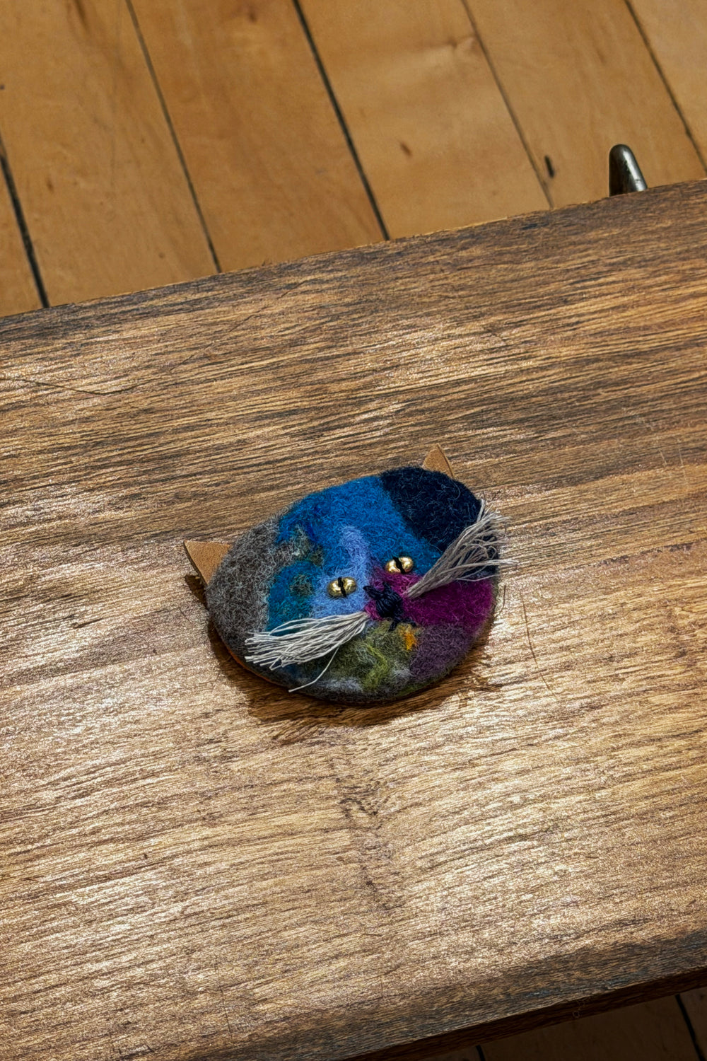Felted Cat Pin