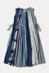 Patchwork KAHLO Dress, Indigo