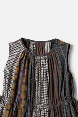 Patchwork KAHLO Dress, Black