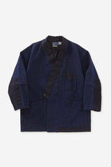 Pure Indigo Double Cloth Sashiko Farmers Haori Jacket