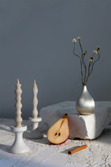 Stoneware Candle Stand-Fluid