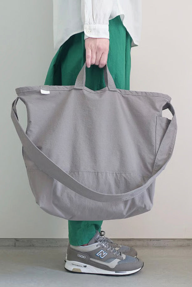 Side Pocket Tote Bag Gray