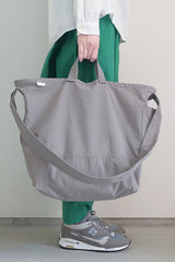 Side Pocket Tote Bag Gray