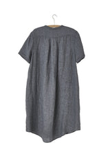Linen Shirt Dress Grey