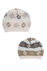 Diamond Pattern Reversible Knit Hat