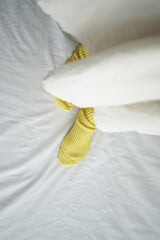 Hemp Cotton Ribbed Socks Vintage Yellow