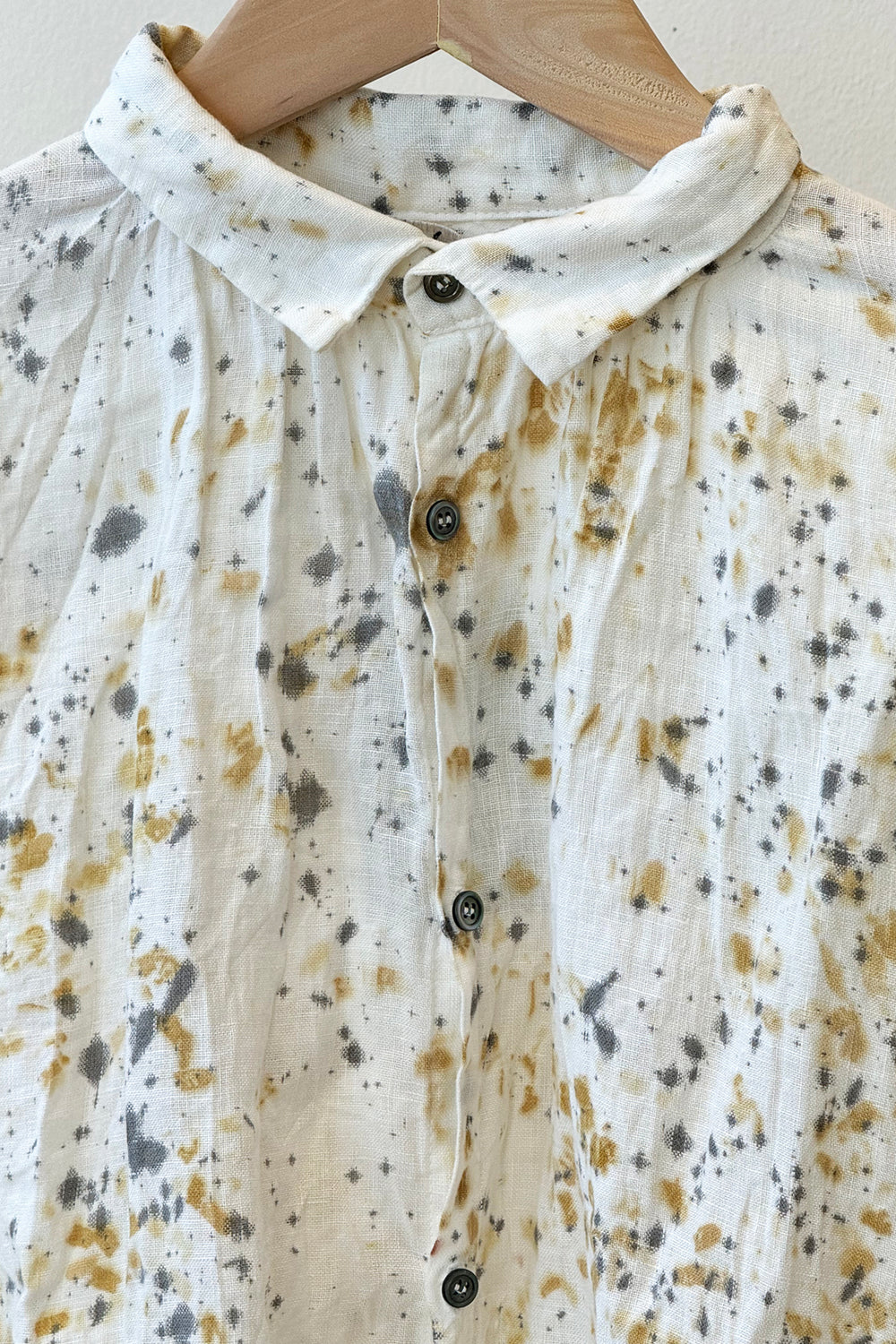 Linen Hand Dyed Shirt, Sumi