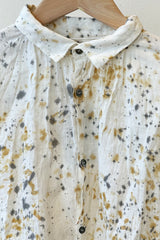 Linen Hand Dyed Shirt, Sumi