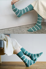 Mohair Wool Border Socks Trail Road