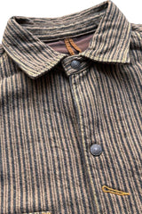 Twill Aging Wool Stripe CACTUS Coverall Gray