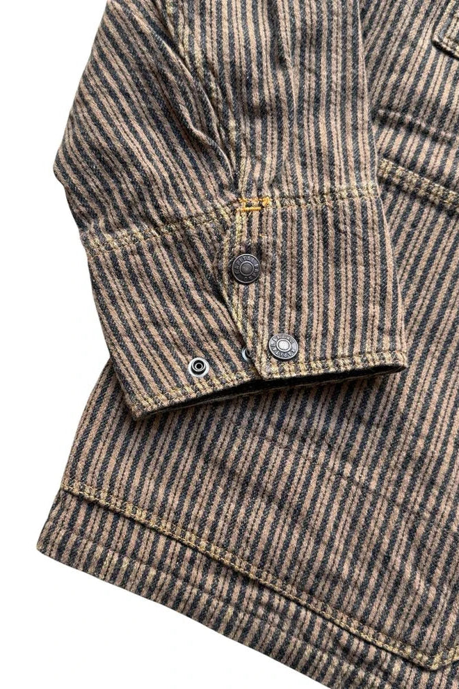 Twill Aging Wool Stripe CACTUS Coverall Gray