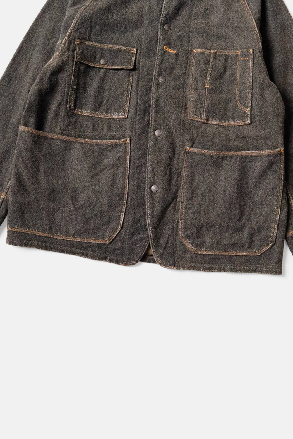 Twill Aging Wool CACTUS Coverall Charcoal