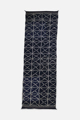 Fulling Wool Scarf SASHIKO Navy