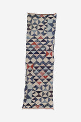 Fulling Wool HAPPY Scarf INDIGO RAG Ecru