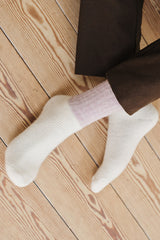 Mohair Pile Socks, Colorful Flags