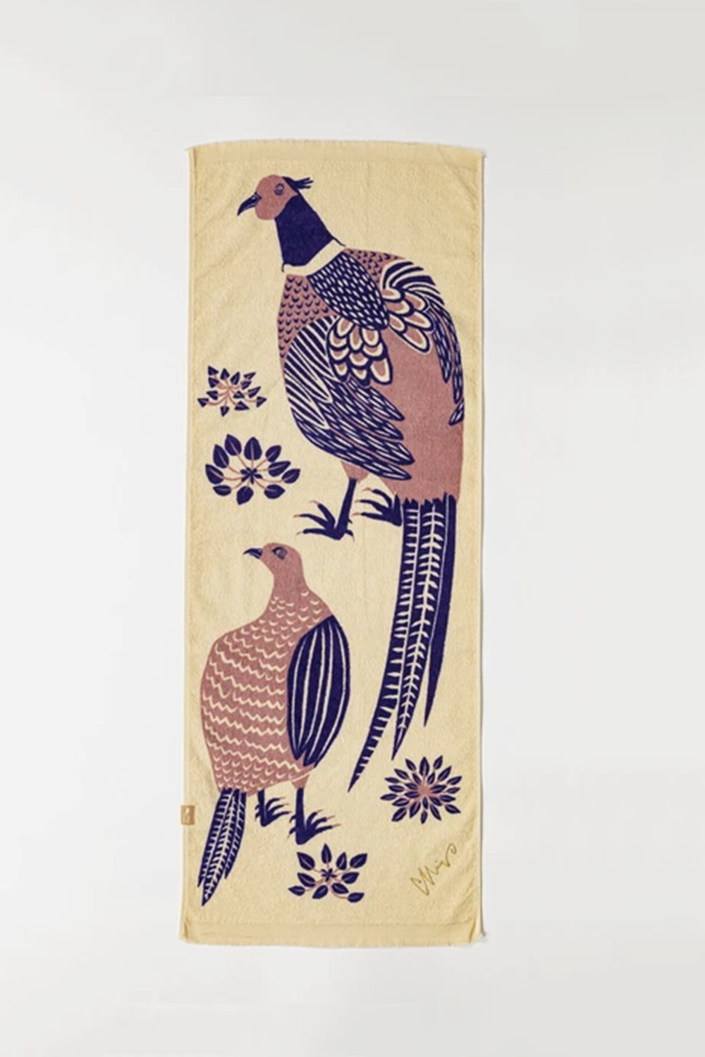 Pheasant Couple Taking a Walk Tenugui Towel