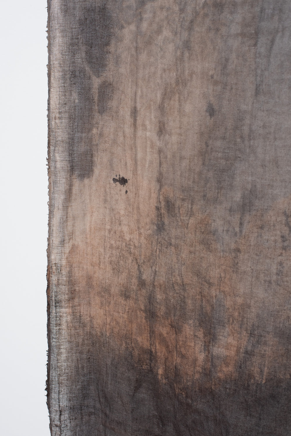 Rust Dyed Linen Textile A