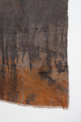 Rust Dyed Linen Textile A