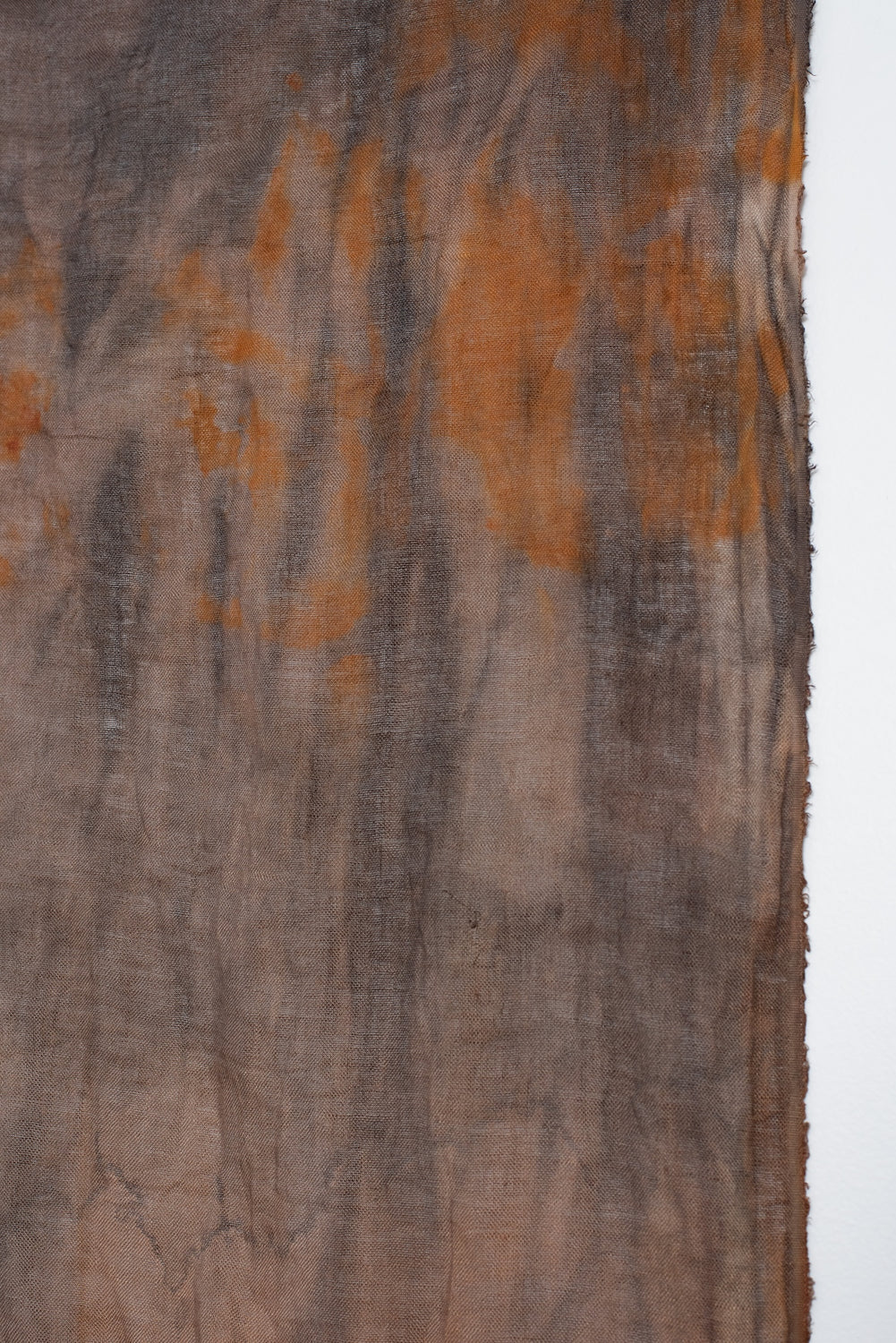 Rust Dyed Linen Textile B