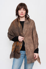 Rust Dyed Linen Textile B