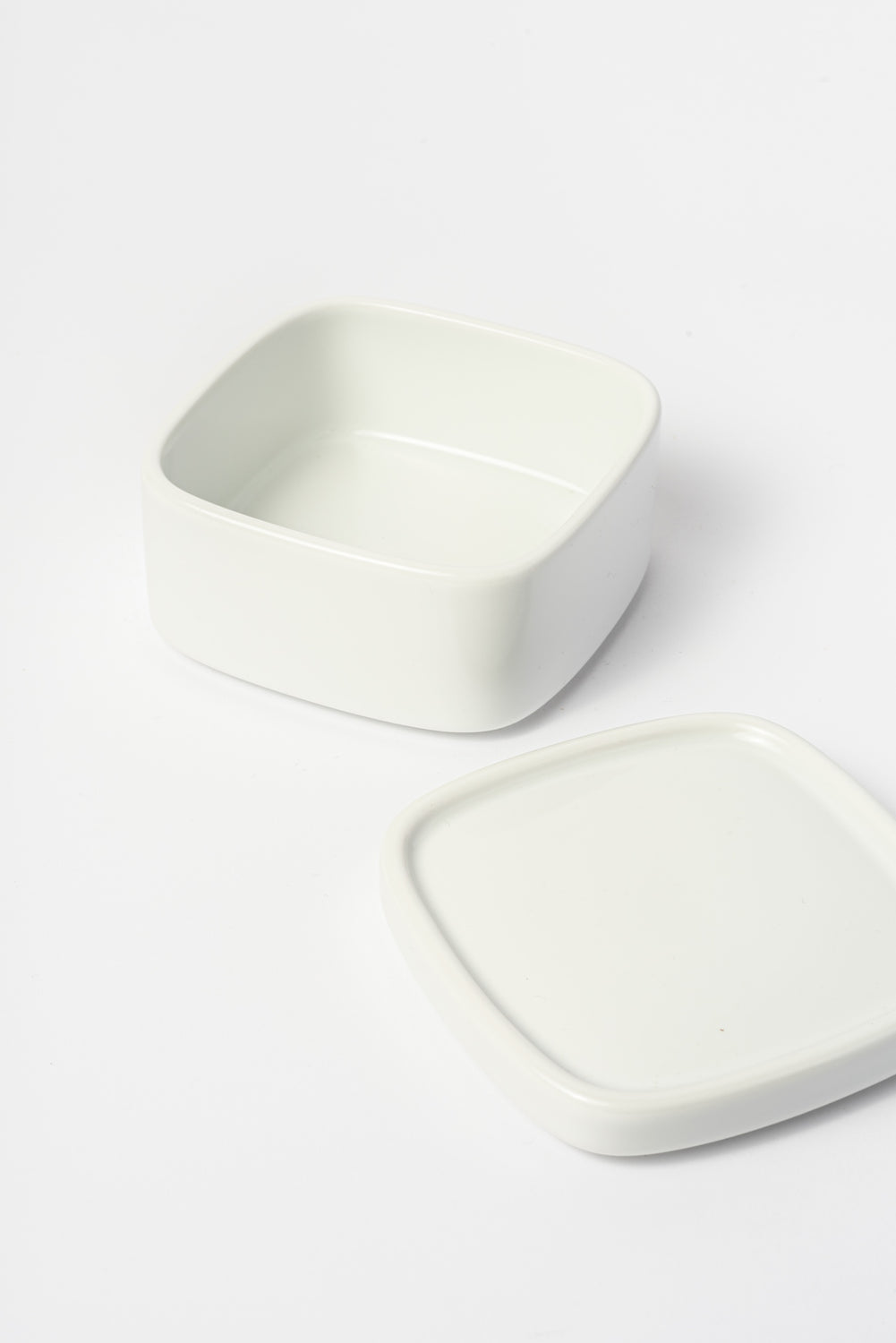 Square Porcelain Container with Lid