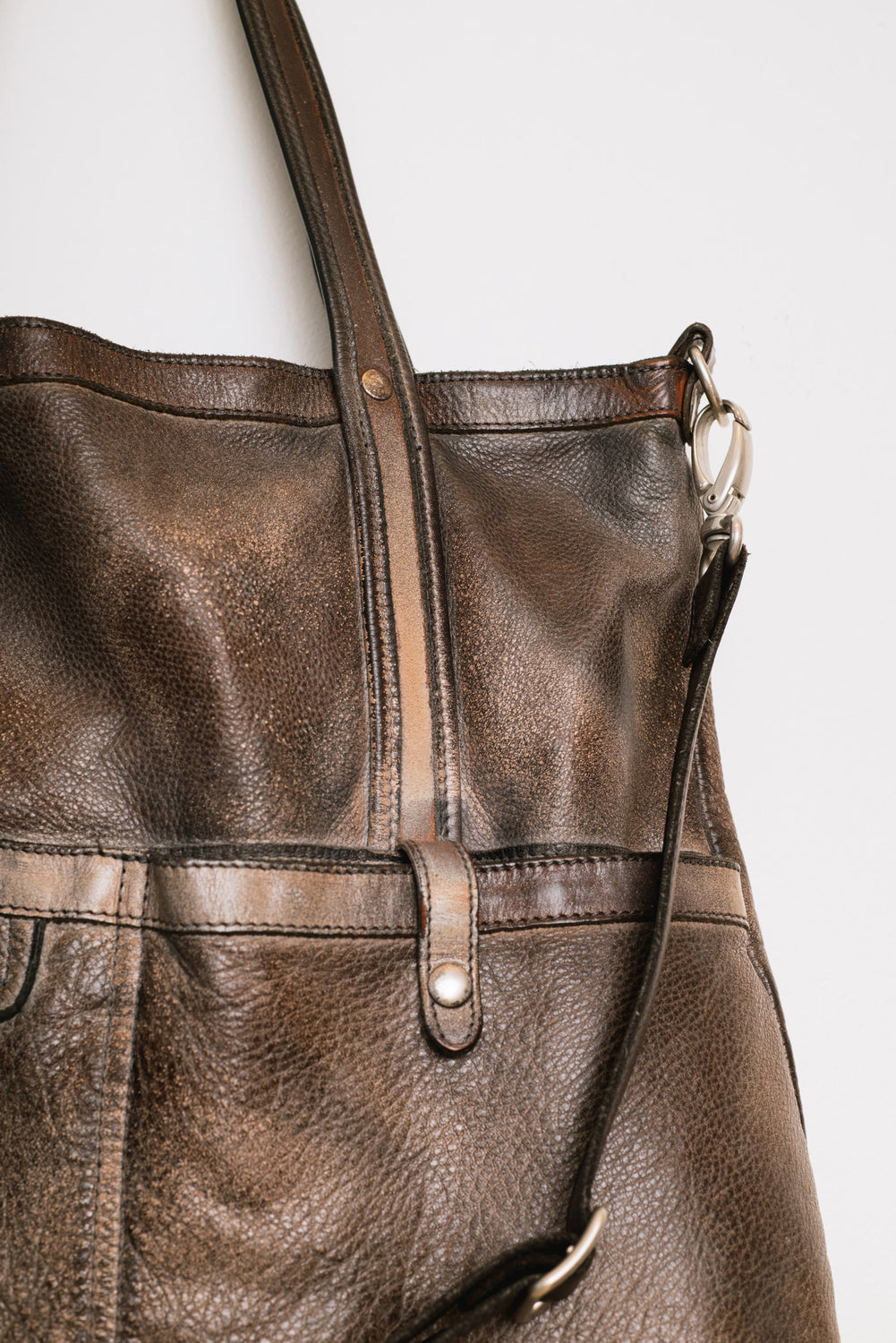 Vive La Difference Italian Leather Tote and Messenger Bag (gently used