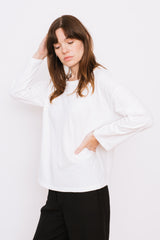 Cotton Long Sleeve T Shirt White