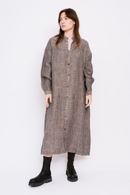 Linen Dobby Shirt Dress Black – Moth