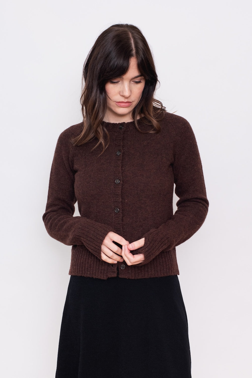 Raglan Cardigan Chestnut