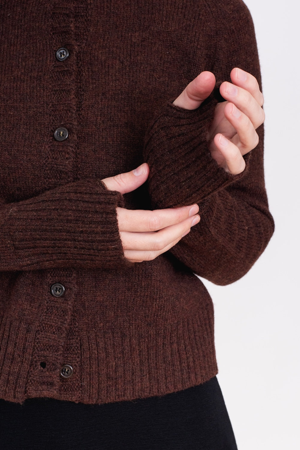 Raglan Cardigan Chestnut